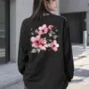 "Pink Branch Bloom" Unisex Longsleeve T-shirt | Gildan 2400