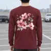 "Pink Branch Bloom" Unisex Longsleeve T-shirt