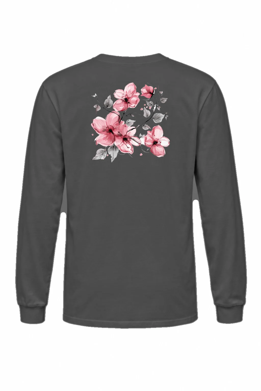 "Pink Branch Bloom" Unisex Longsleeve T-shirt | Gildan 2400