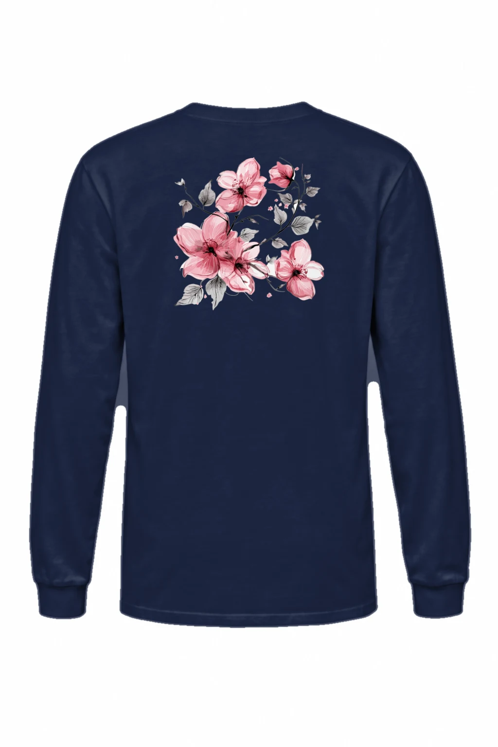 "Pink Branch Bloom" Unisex Longsleeve T-shirt | Gildan 2400
