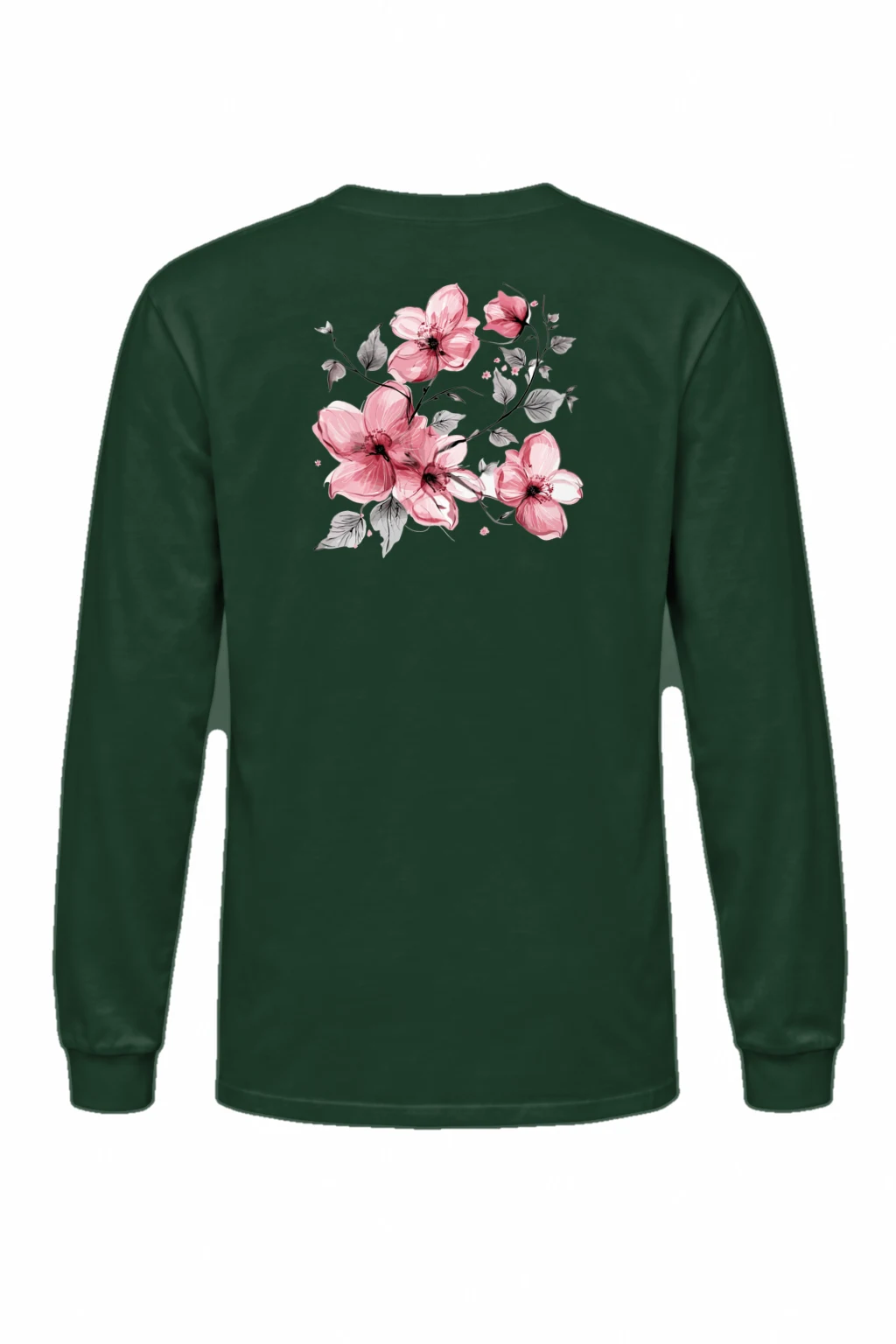 "Pink Branch Bloom" Unisex Longsleeve T-shirt | Gildan 2400