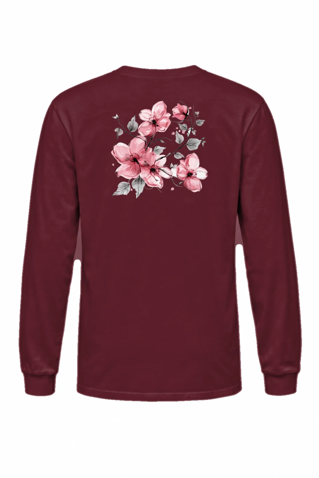 "Pink Branch Bloom" Unisex Longsleeve T-shirt | Gildan 2400