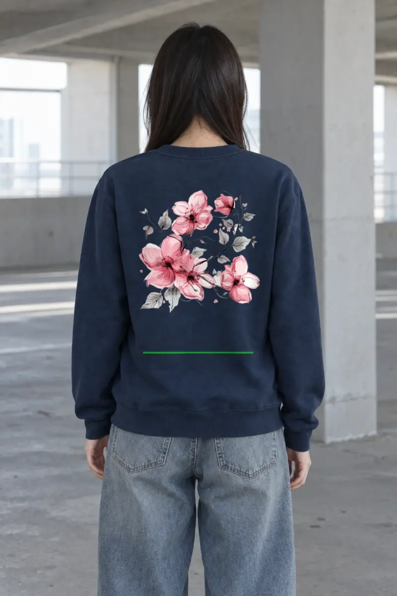 "Pink Branch Elegance" Heavy Blend Unisex Crewneck Sweatshirt | Gildan 18000