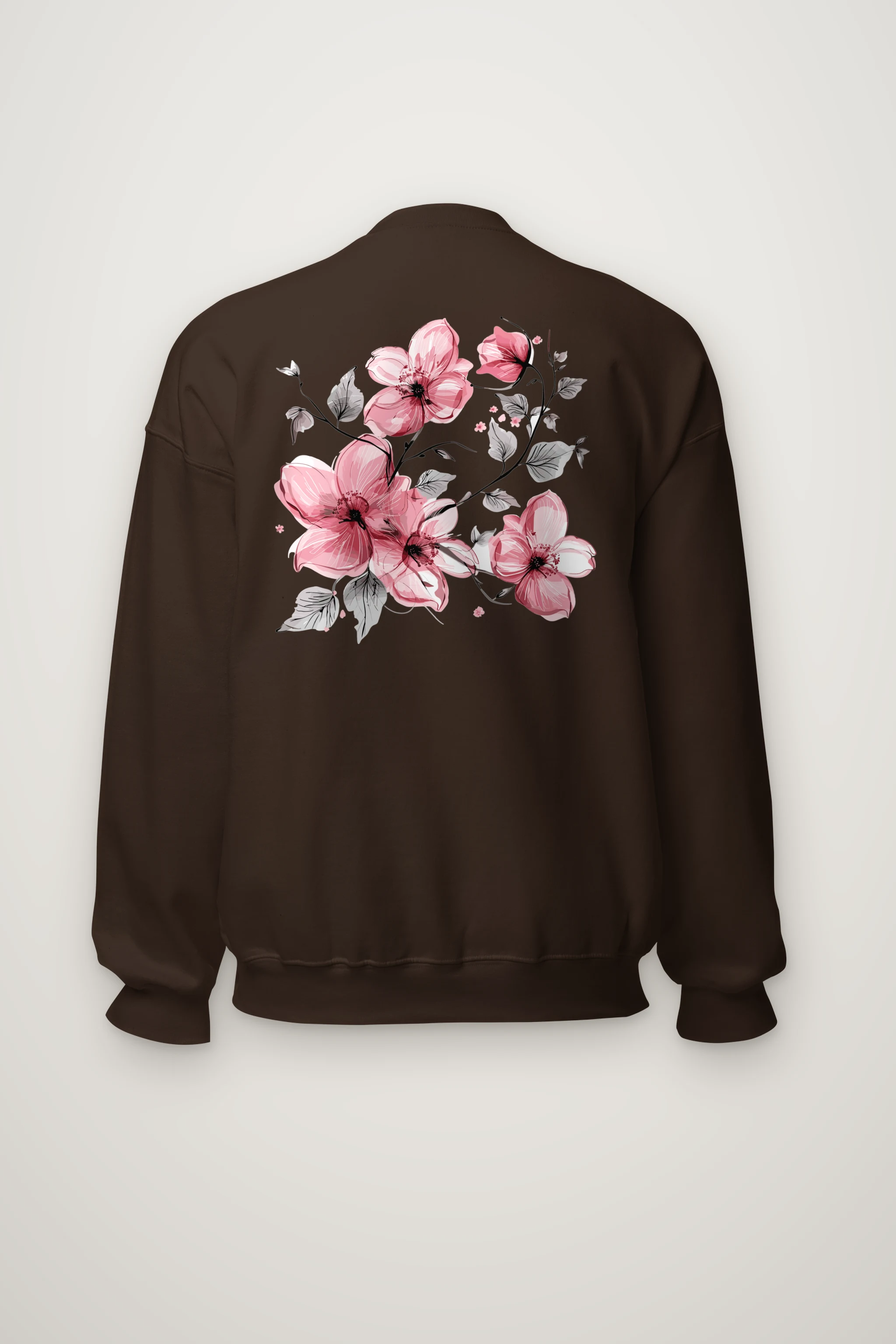 "Pink Branch Elegance" Heavy Blend Unisex Crewneck Sweatshirt