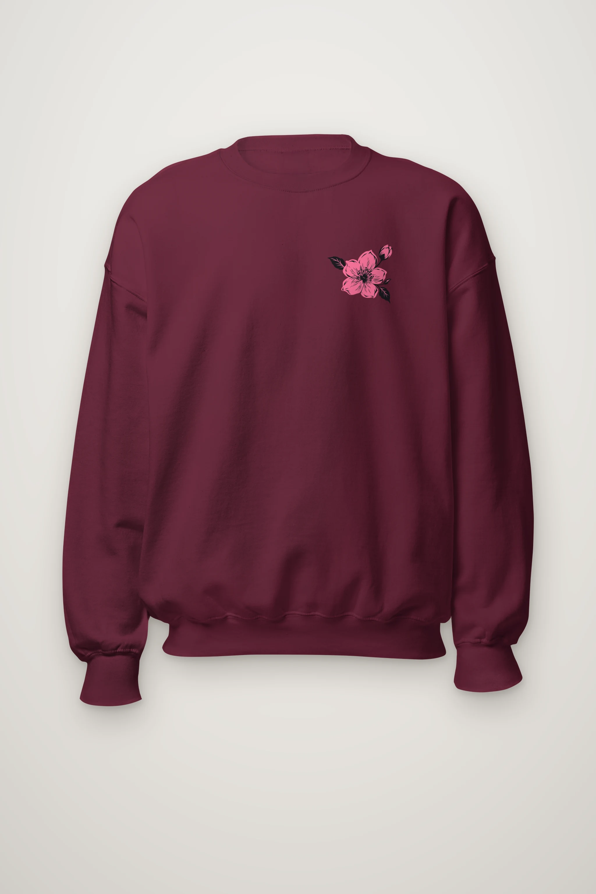 "Pink Branch Elegance" Heavy Blend Unisex Crewneck Sweatshirt