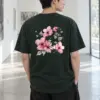 "Pink Branch Elegance" Heavyweight Unisex Crewneck T-shirt | Gildan 5000