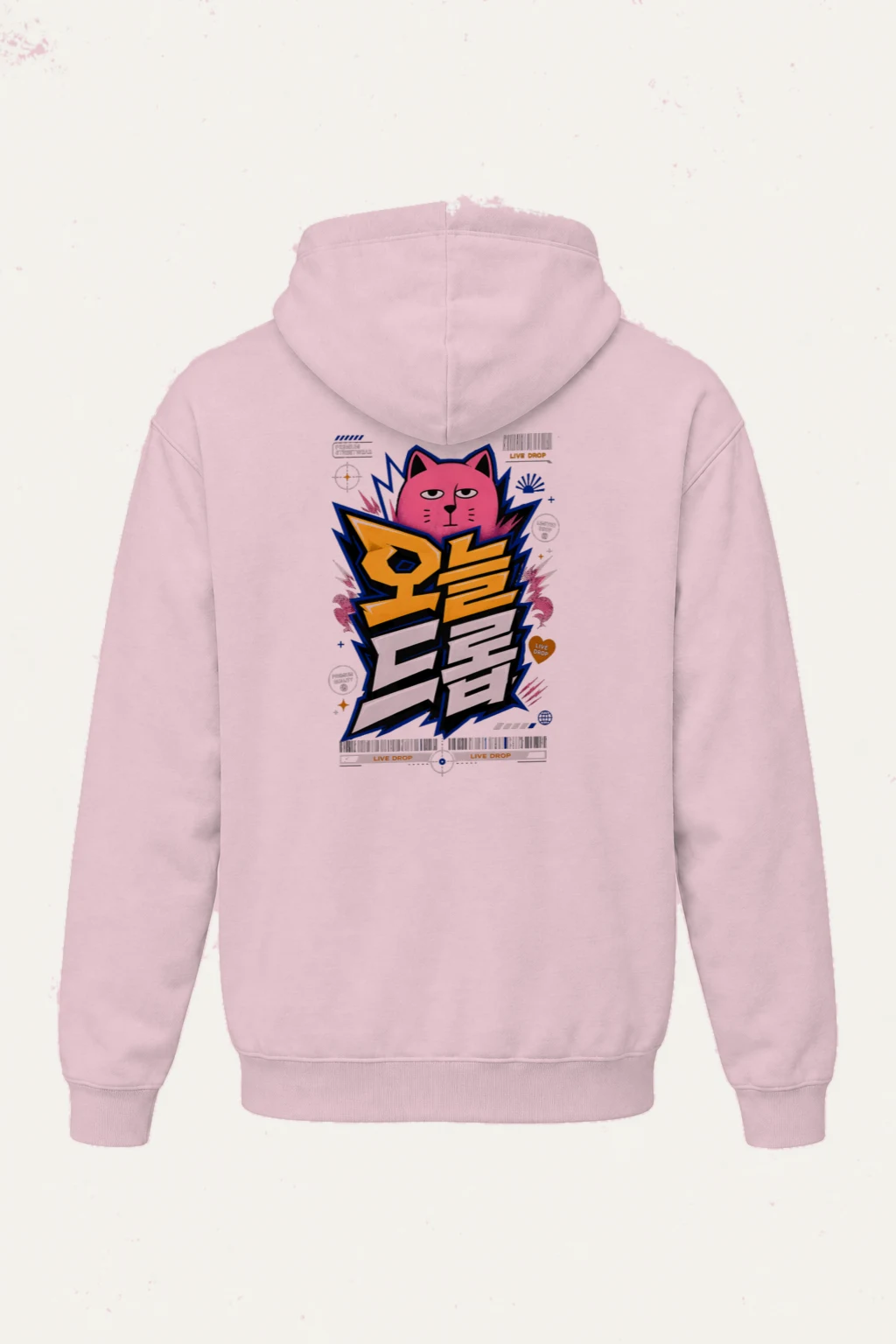 "Pink Cat Live Drop" Heavy Blend Unisex Pullover Hoodie | Gildan 18500