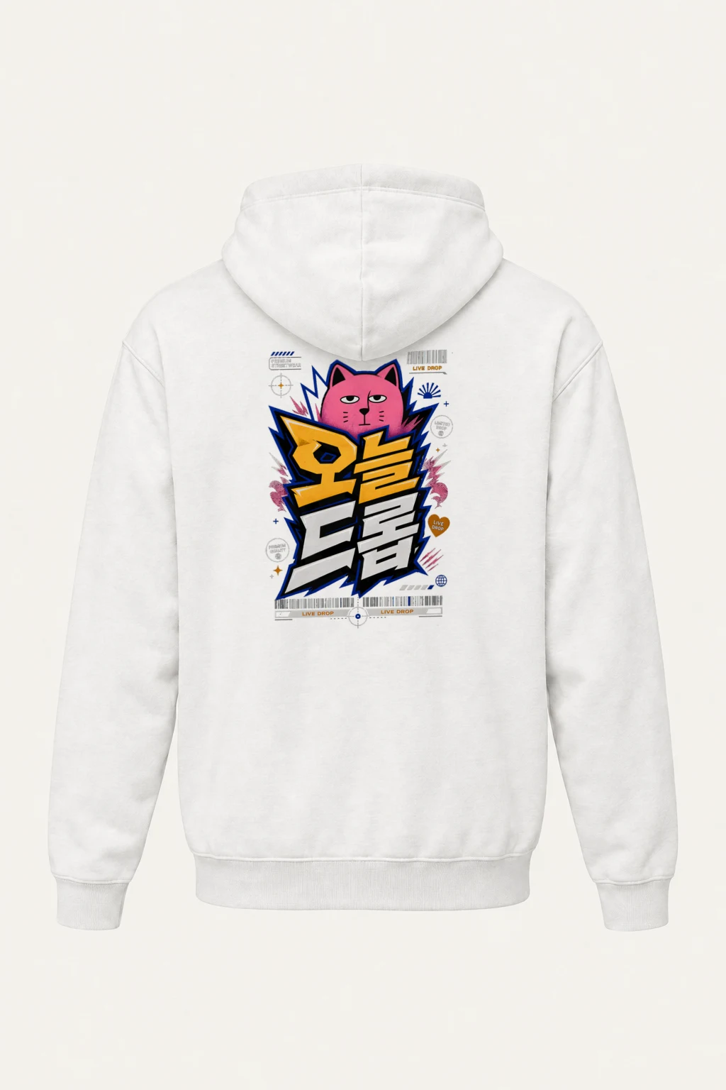 "Pink Cat Live Drop" Heavy Blend Unisex Pullover Hoodie | Gildan 18500