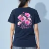 "Pink Cosmos Bouquet" Heavyweight Unisex Crewneck T-shirt | Gildan 5000