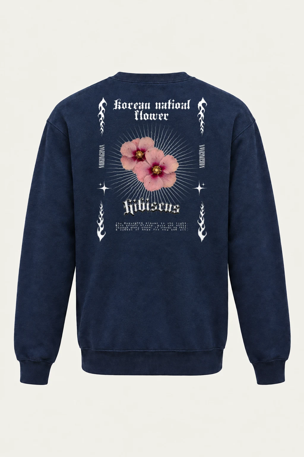 "Pink Hibiscus Flowers" Heavy Blend Unisex Crewneck Sweatshirt | Gildan 18000