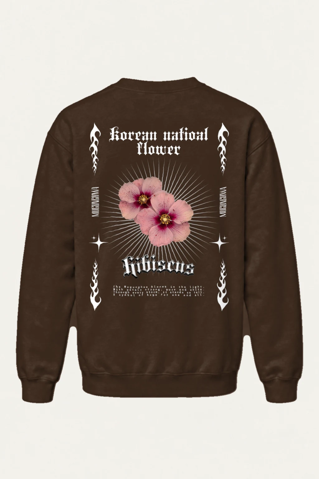 "Pink Hibiscus Flowers" Heavy Blend Unisex Crewneck Sweatshirt | Gildan 18000