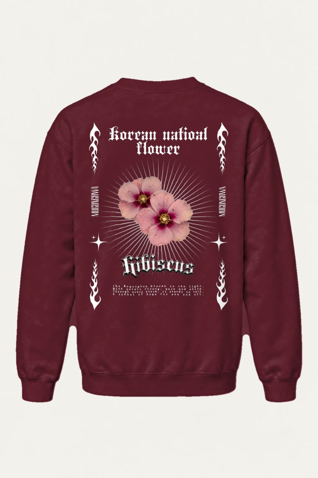 "Pink Hibiscus Flowers" Heavy Blend Unisex Crewneck Sweatshirt | Gildan 18000