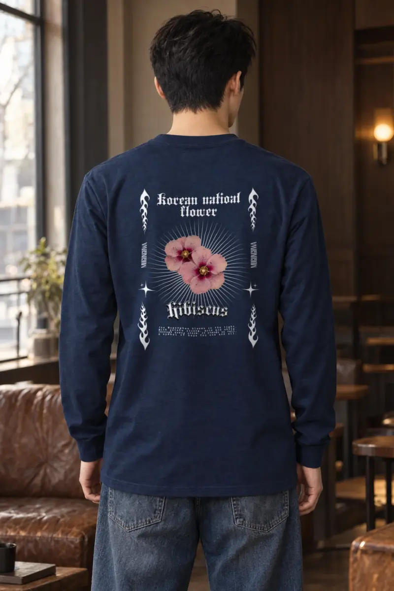 "Pink Hibiscus Flowers" Unisex Longsleeve T-shirt