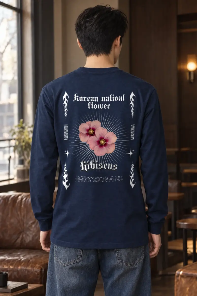 "Pink Hibiscus Flowers" Unisex Longsleeve T-shirt