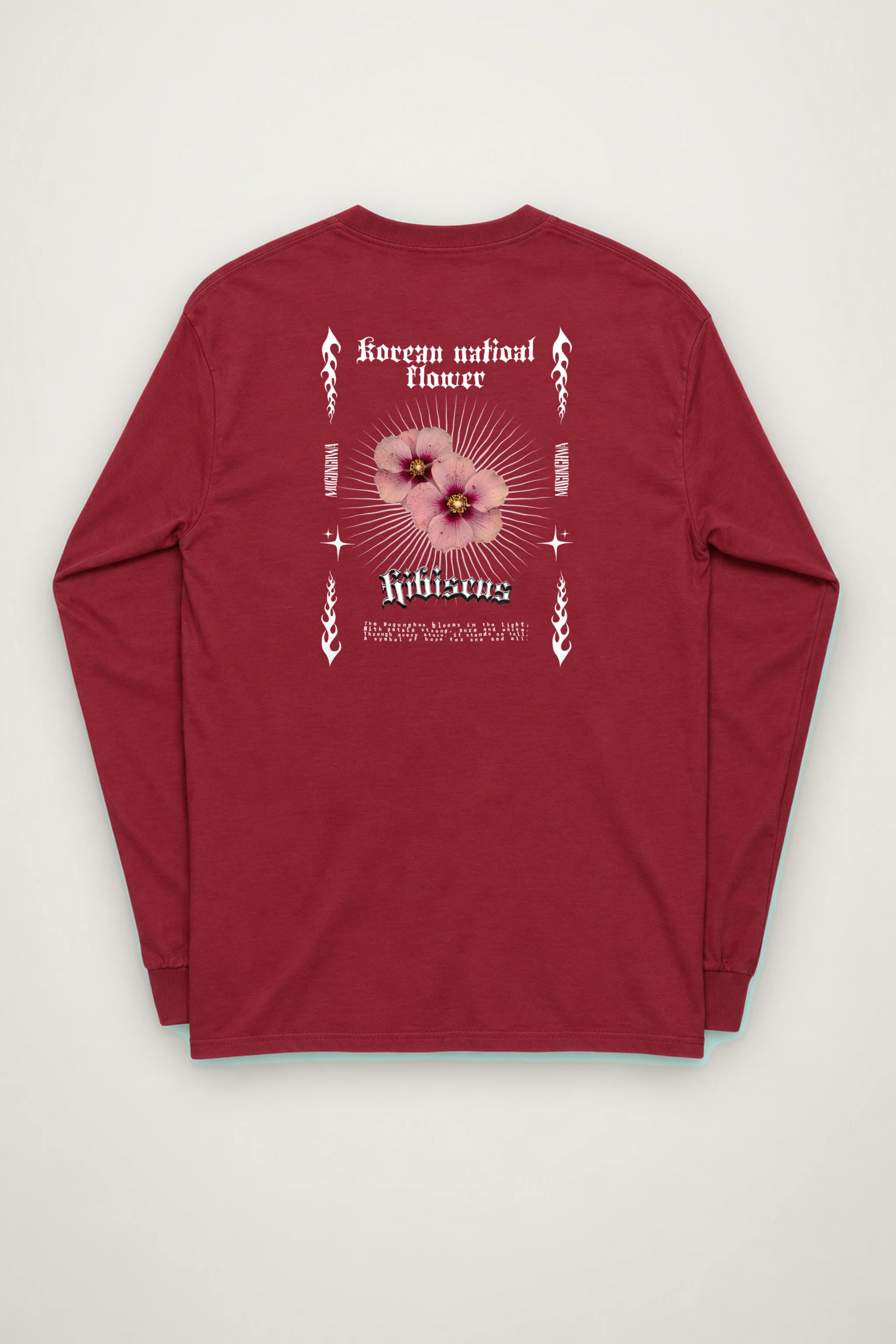 "Pink Hibiscus Flowers" Unisex Longsleeve T-shirt