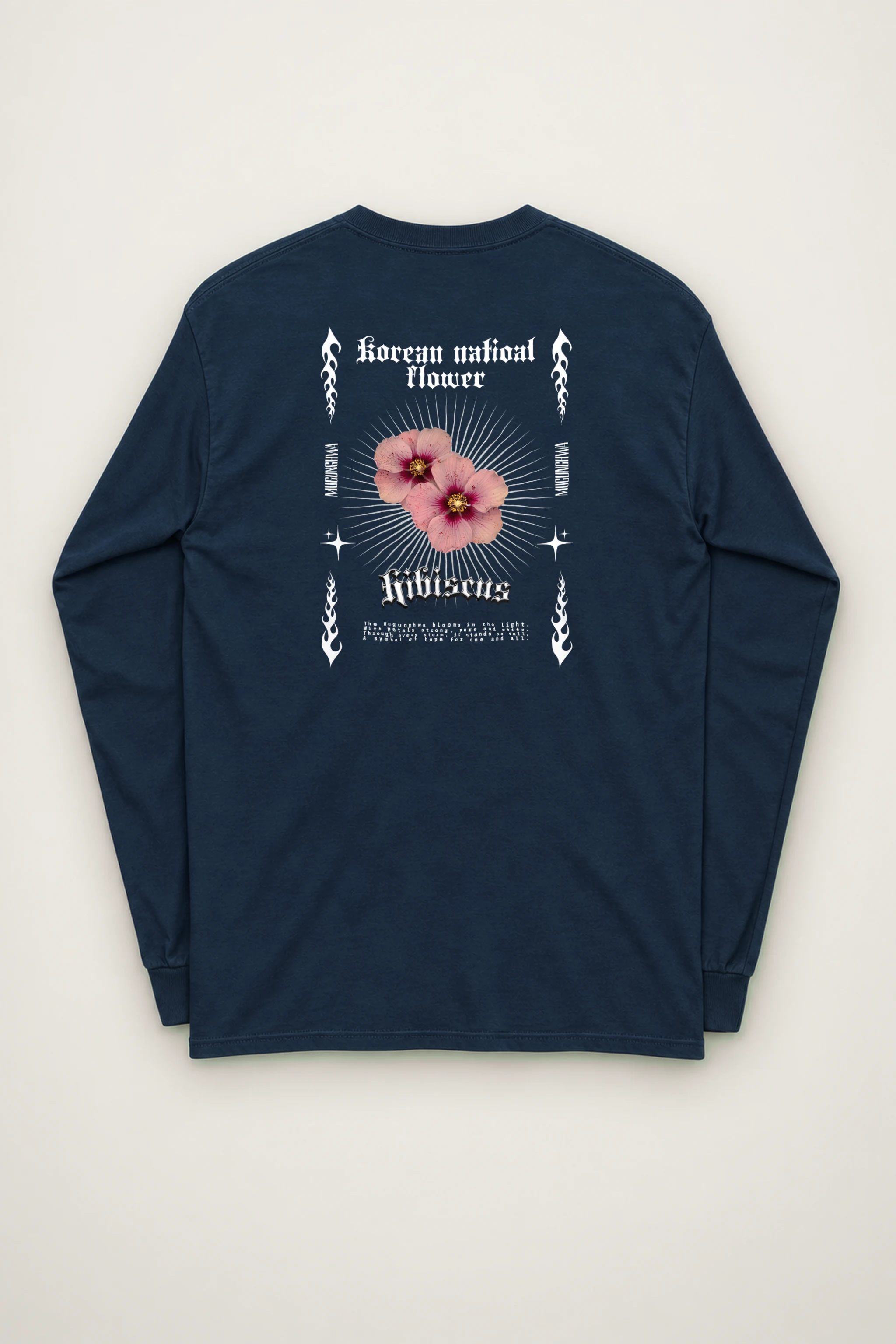 "Pink Hibiscus Flowers" Unisex Longsleeve T-shirt