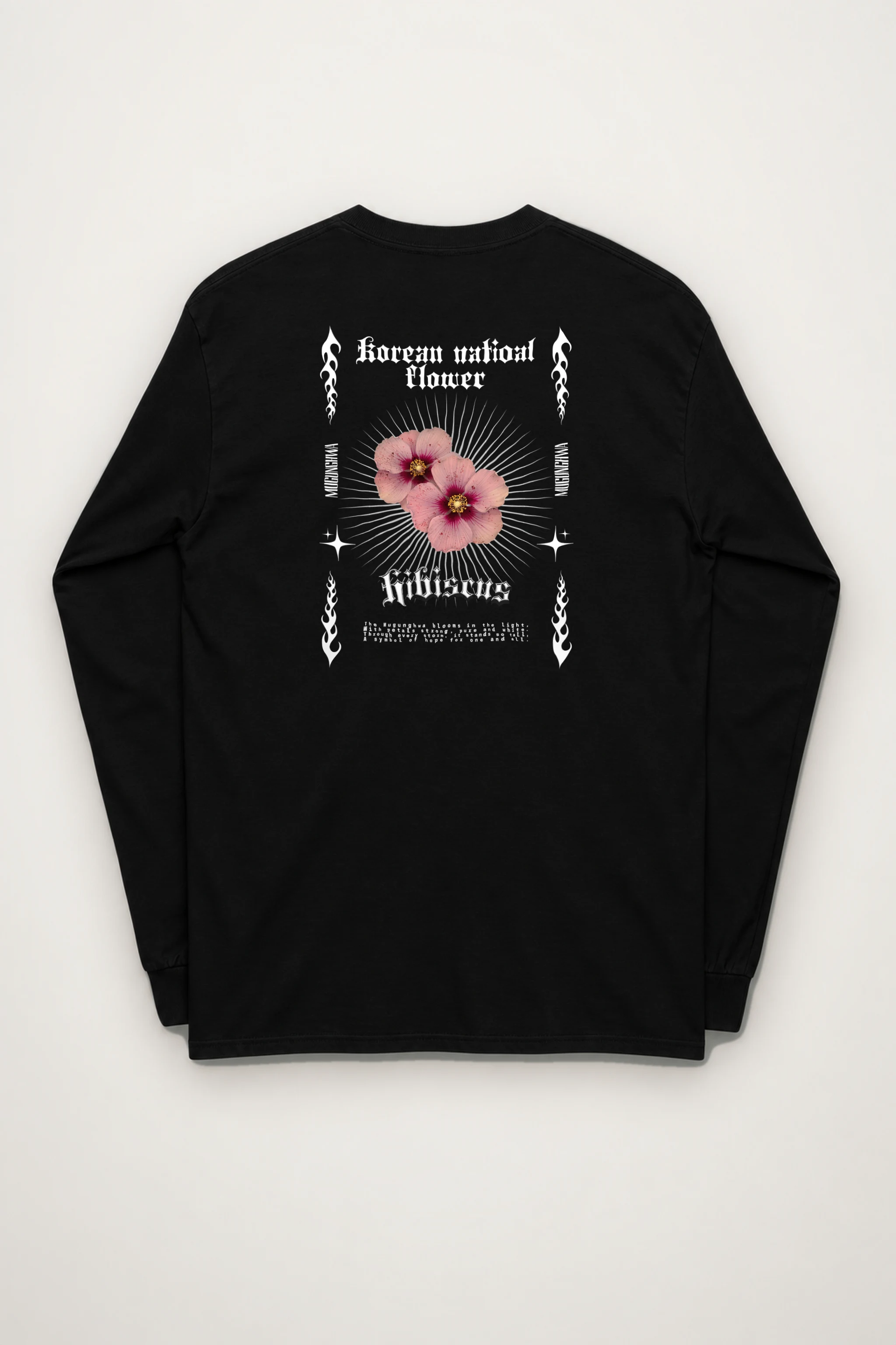 "Pink Hibiscus Flowers" Unisex Longsleeve T-shirt