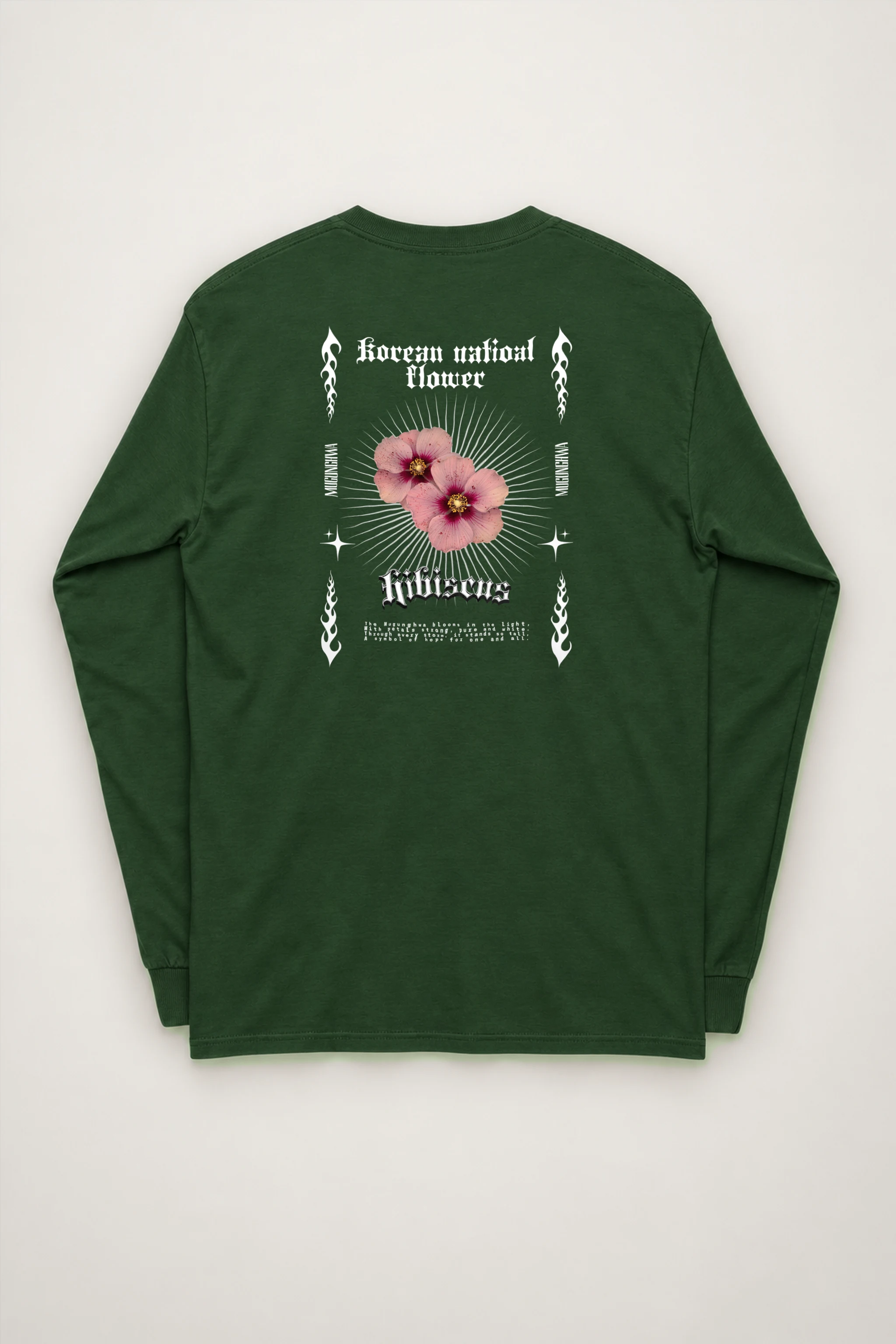"Pink Hibiscus Flowers" Unisex Longsleeve T-shirt