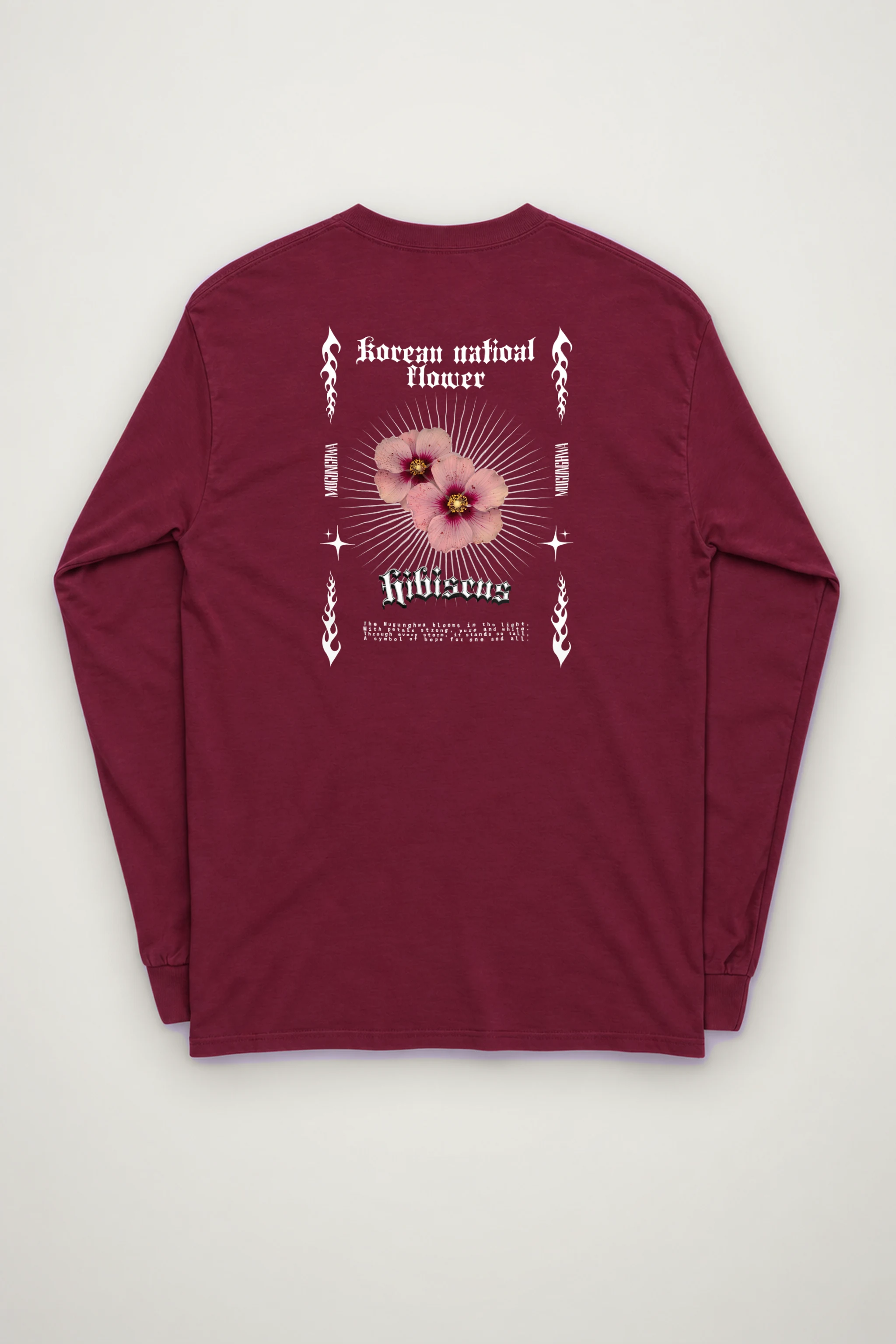 "Pink Hibiscus Flowers" Unisex Longsleeve T-shirt