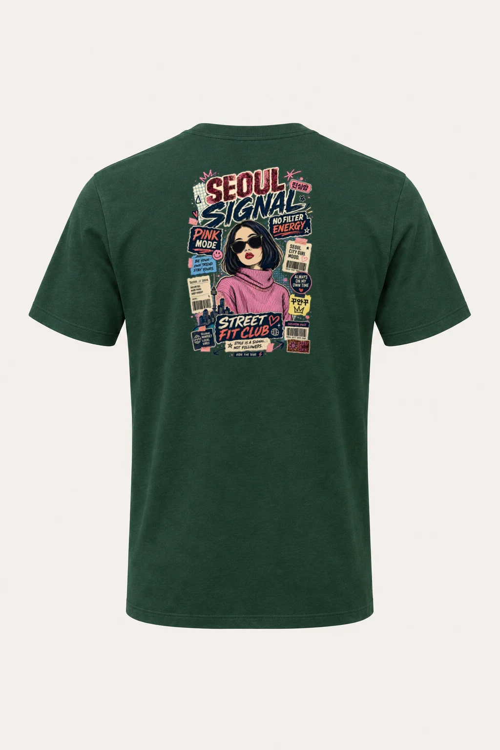 "Pink Mode" Heavyweight Unisex Crewneck T-shirt | Gildan 5000