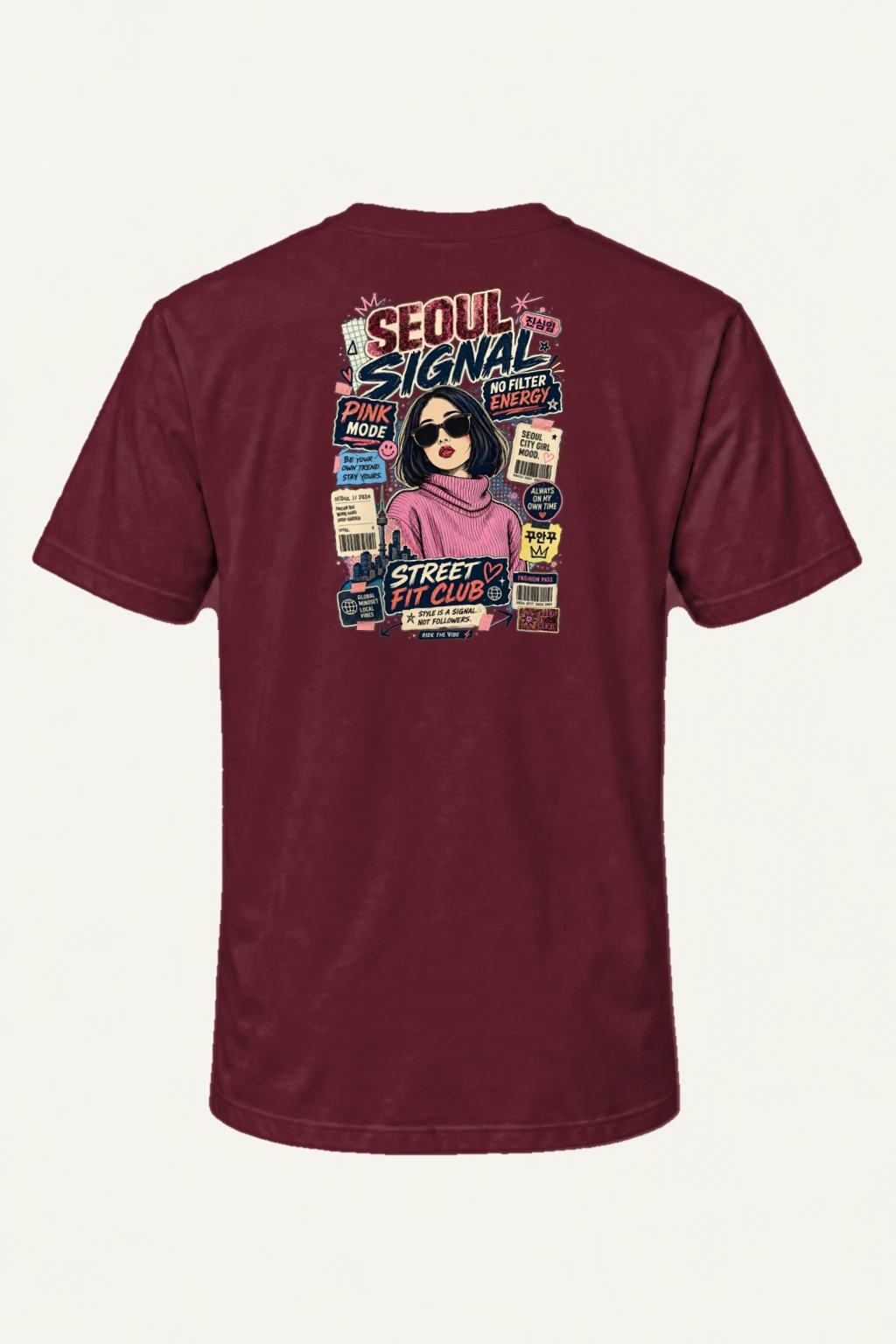 "Pink Mode" Heavyweight Unisex Crewneck T-shirt | Gildan 5000