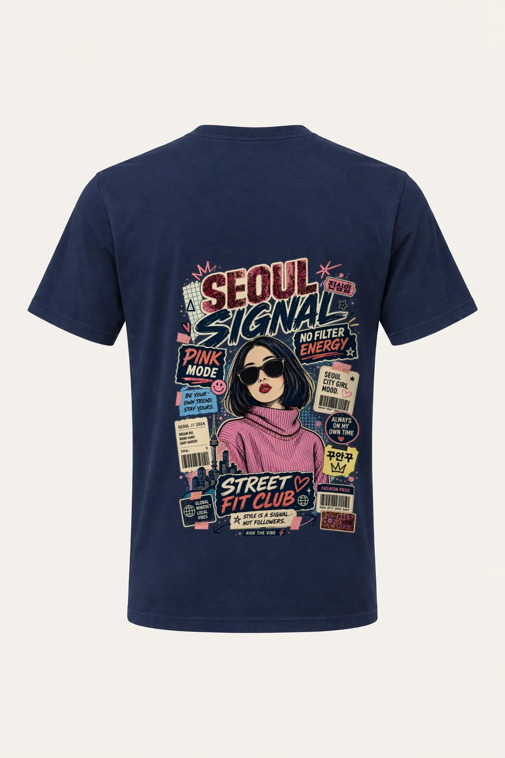 "Pink Mode" Heavyweight Unisex Crewneck T-shirt | Gildan 5000