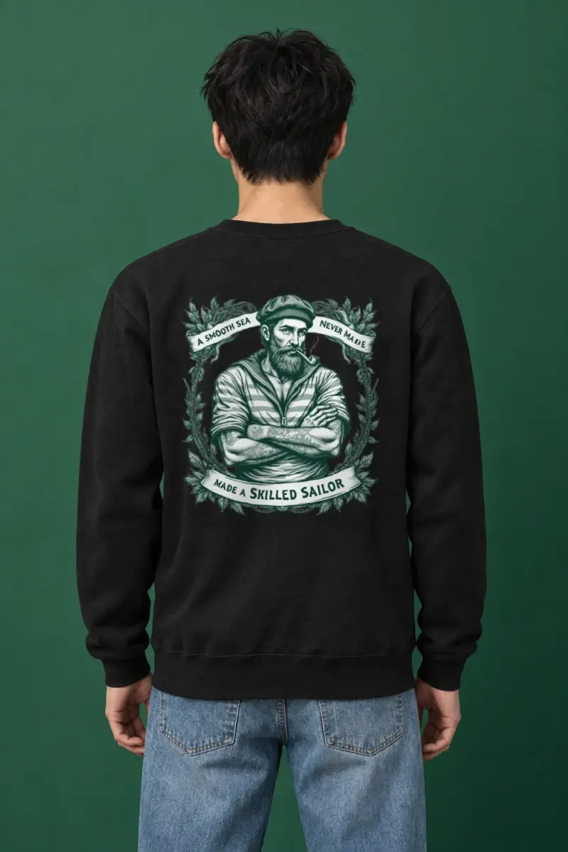 "Pipe And Wreath" Heavy Blend Unisex Crewneck Sweatshirt | Gildan 18000