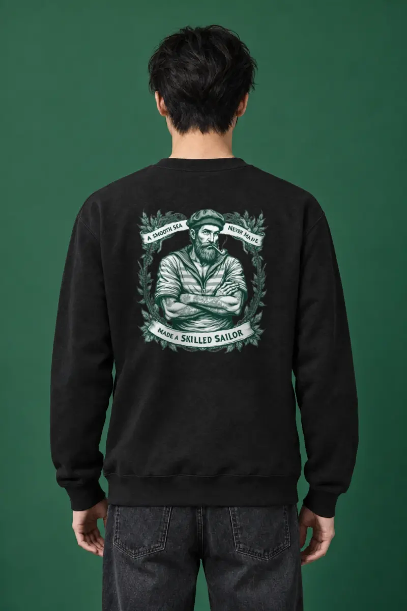 "Pipe And Wreath" Heavy Blend Unisex Crewneck Sweatshirt