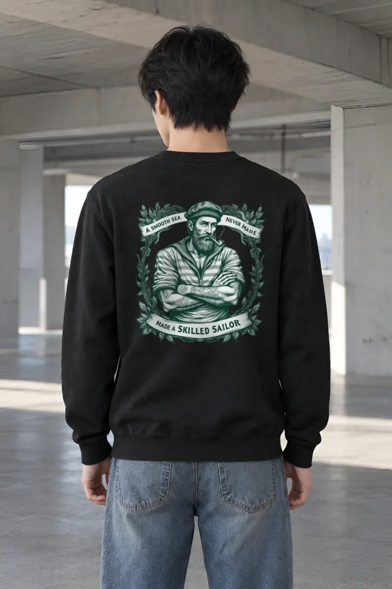 "Pipe And Wreath" Heavy Blend Unisex Crewneck Sweatshirt