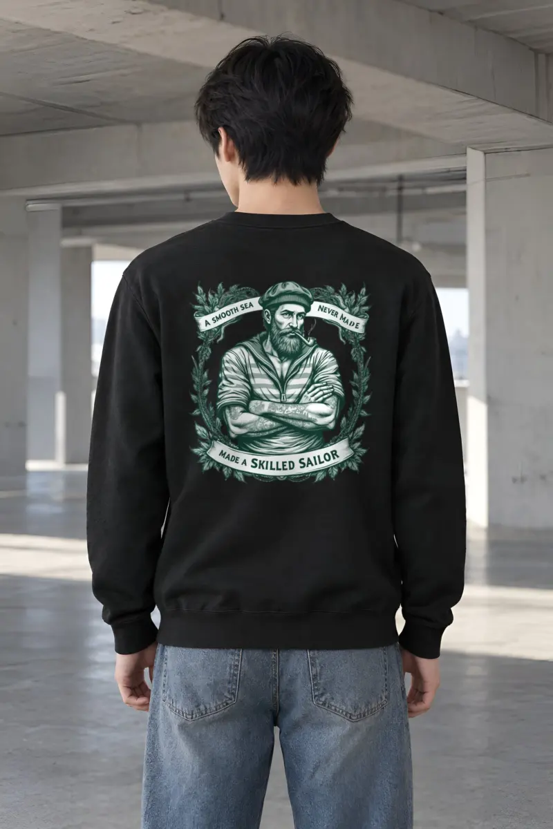 "Pipe And Wreath" Heavy Blend Unisex Crewneck Sweatshirt