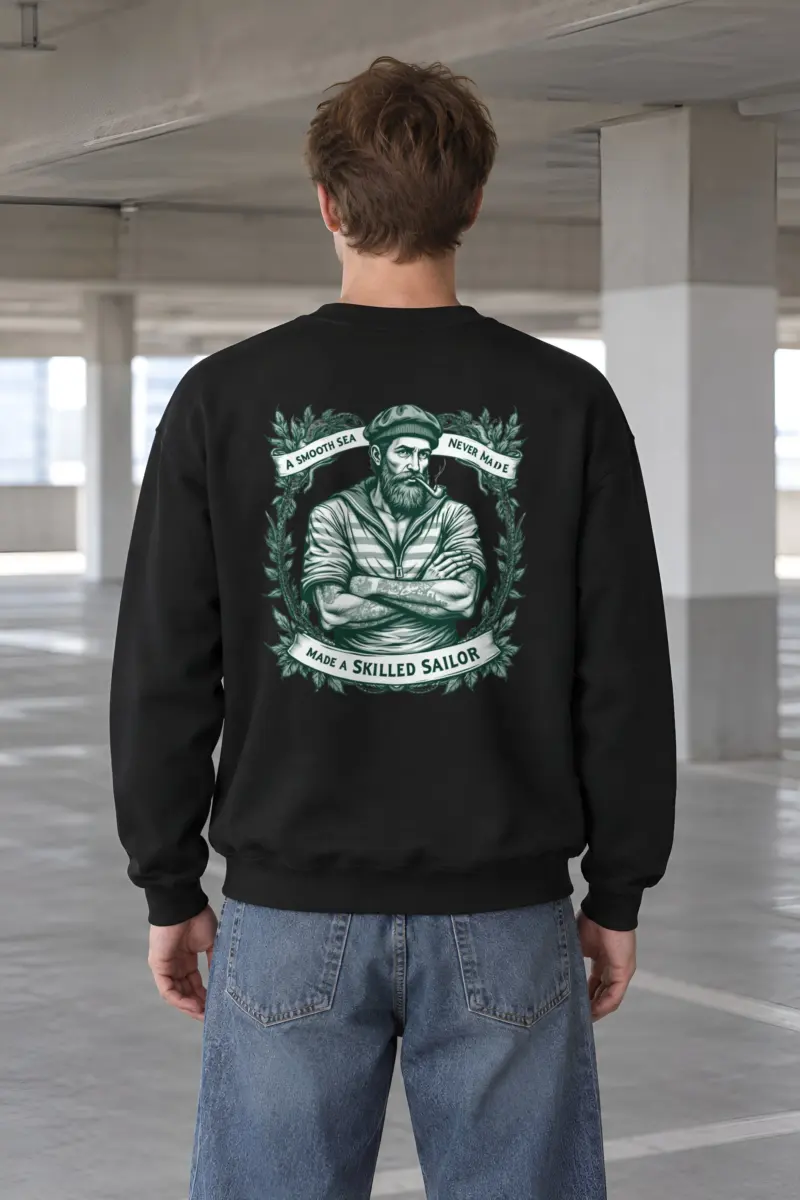 "Pipe And Wreath" Heavy Blend Unisex Crewneck Sweatshirt