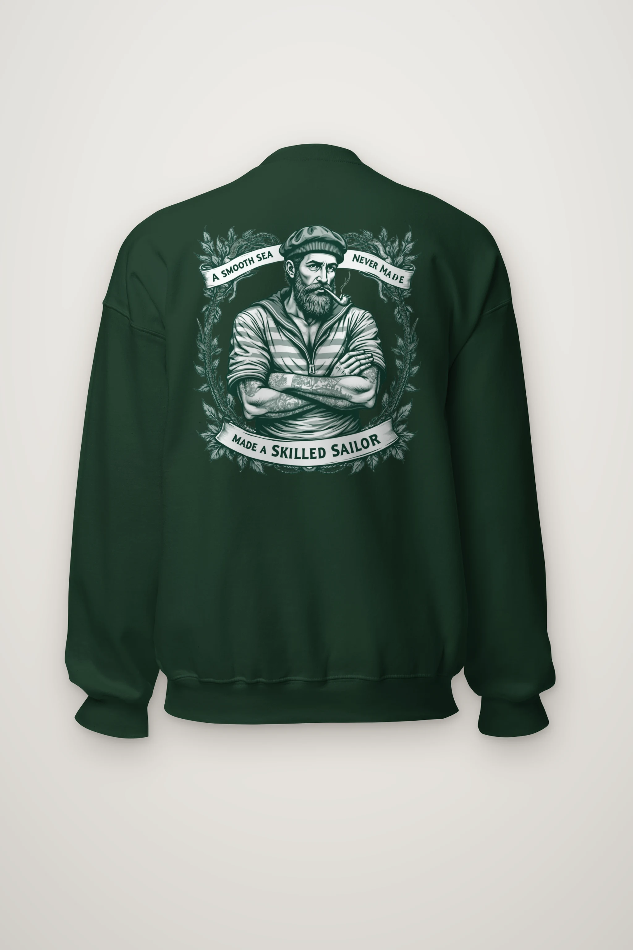 "Pipe And Wreath" Heavy Blend Unisex Crewneck Sweatshirt