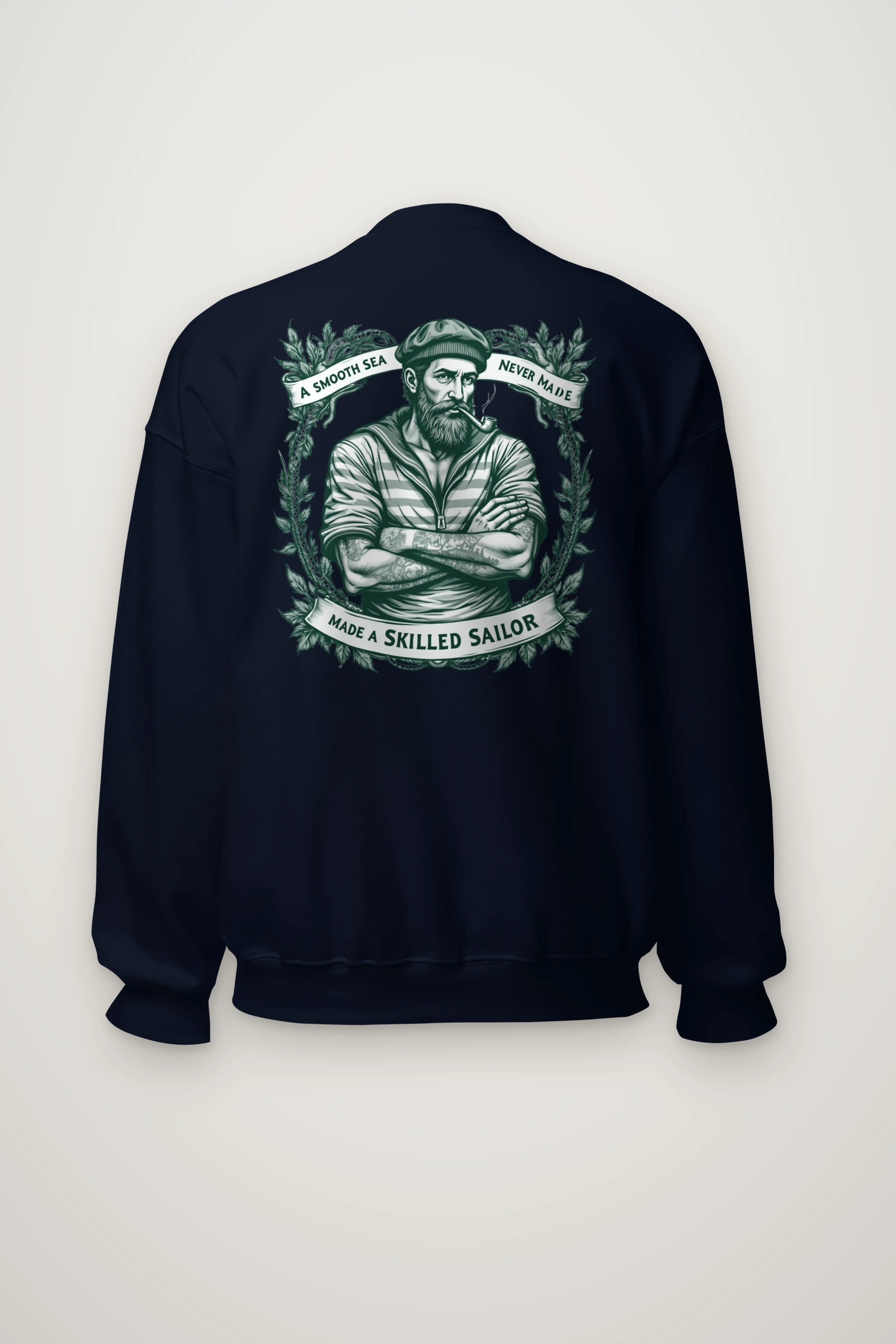 "Pipe And Wreath" Heavy Blend Unisex Crewneck Sweatshirt