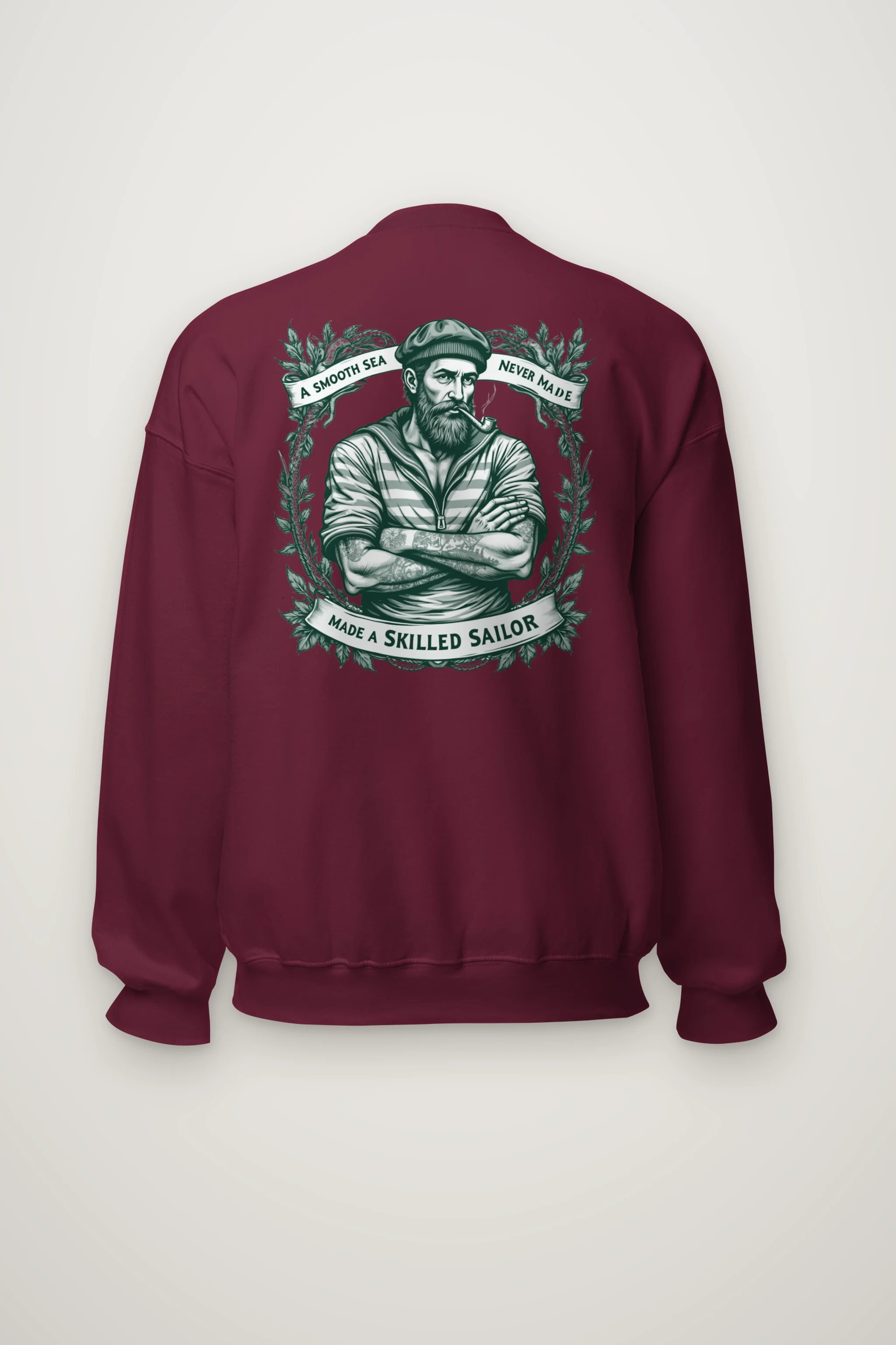 "Pipe And Wreath" Heavy Blend Unisex Crewneck Sweatshirt