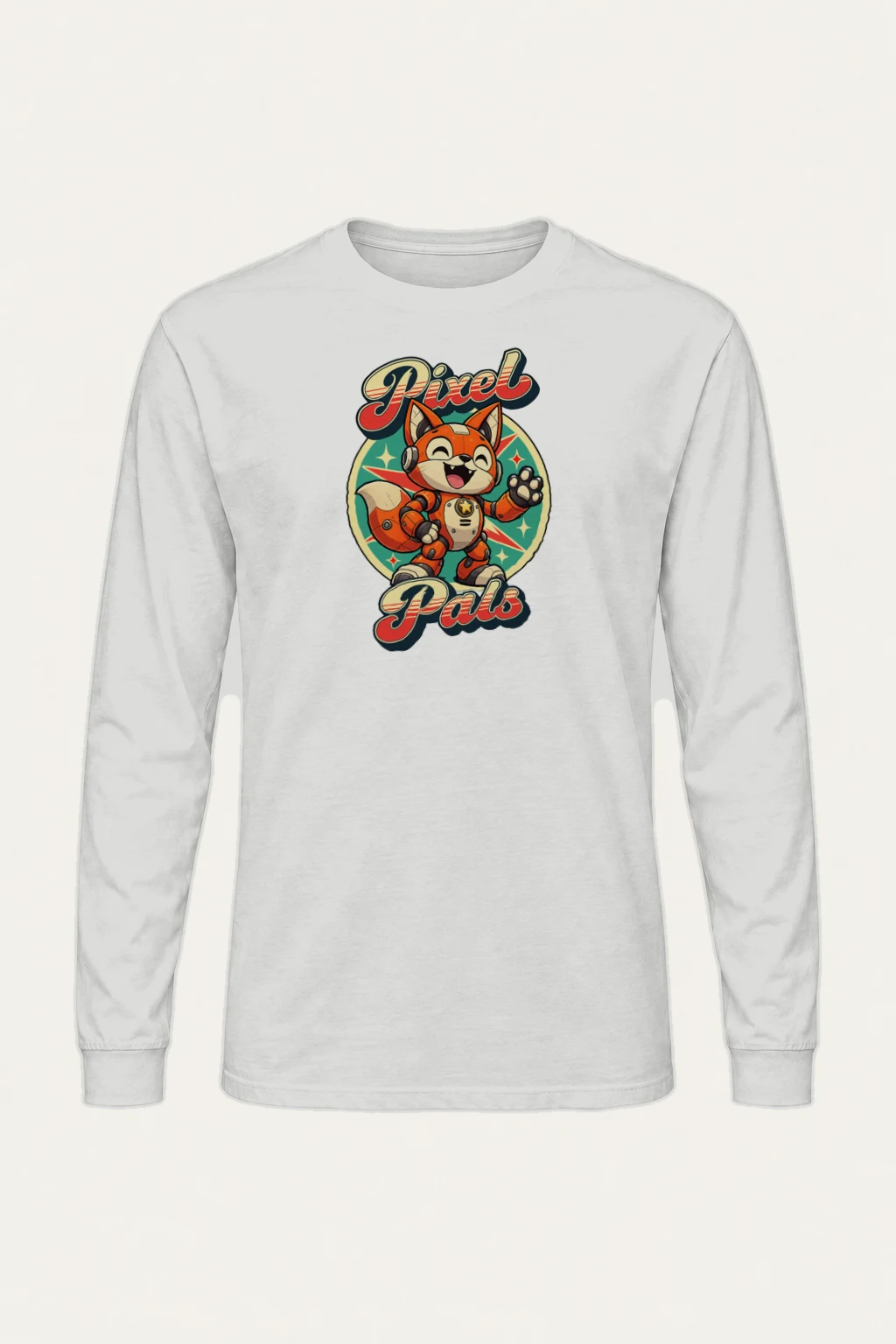 "Pixel Pals Fox" Unisex Longsleeve T-shirt | Gildan 2400