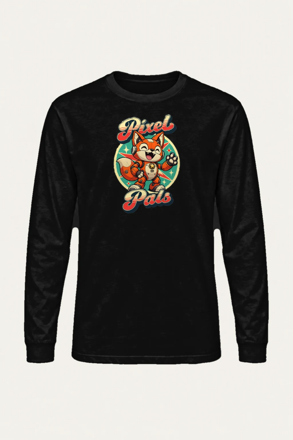 "Pixel Pals Fox" Unisex Longsleeve T-shirt | Gildan 2400