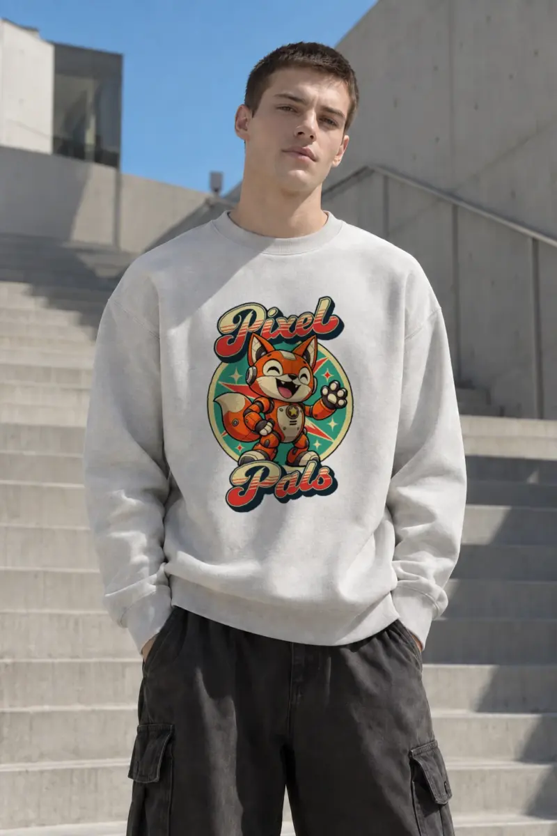 "Pixel Pals" Heavy Blend Unisex Crewneck Sweatshirt | Gildan 18000