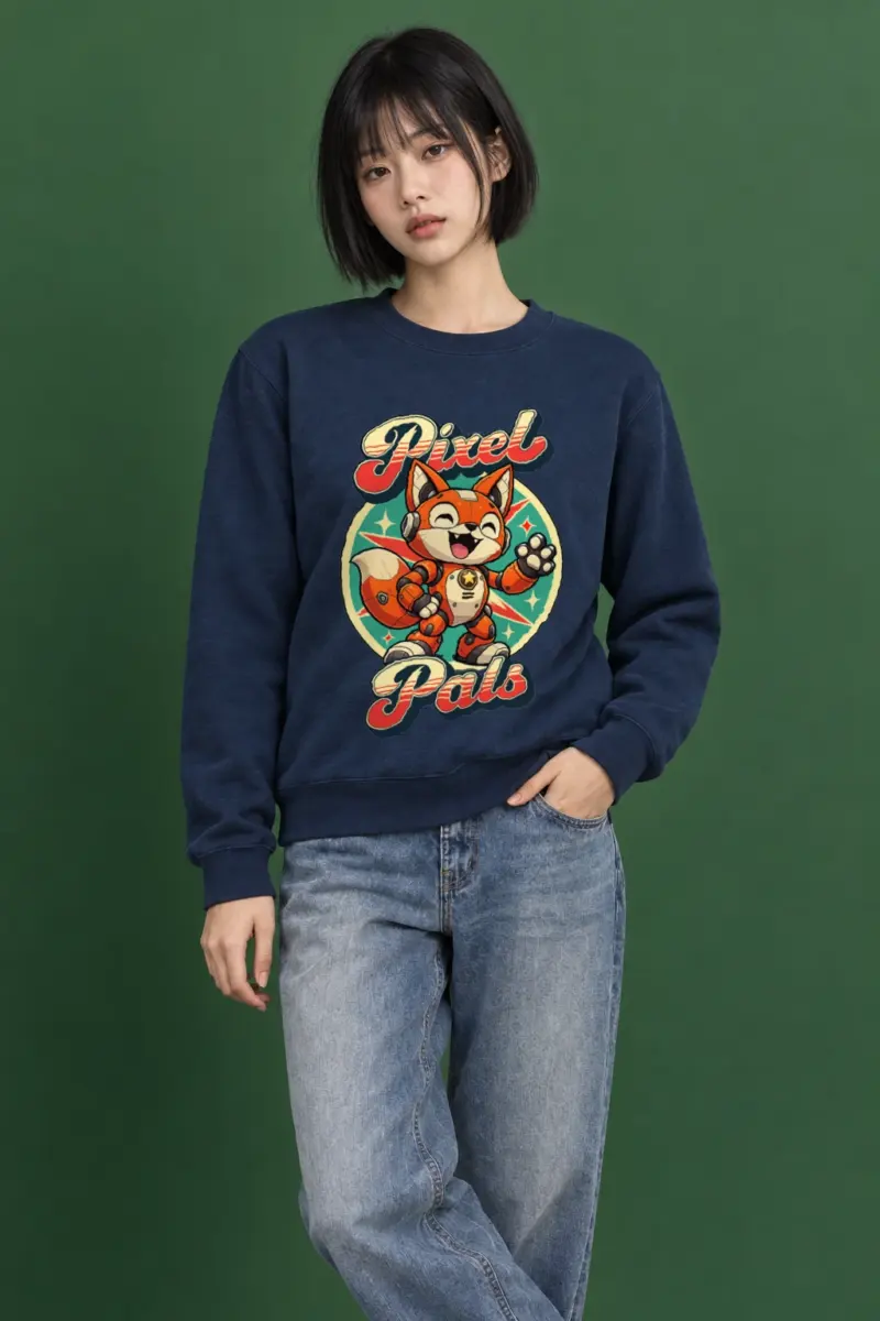 "Pixel Pals" Heavy Blend Unisex Crewneck Sweatshirt