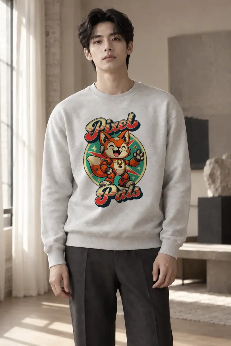 "Pixel Pals" Heavy Blend Unisex Crewneck Sweatshirt | Gildan 18000