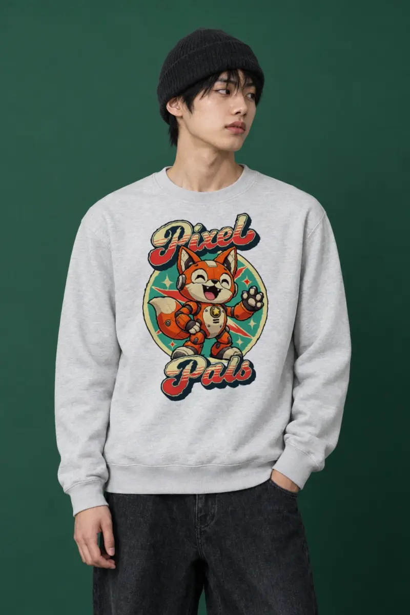 "Pixel Pals" Heavy Blend Unisex Crewneck Sweatshirt | Gildan 18000