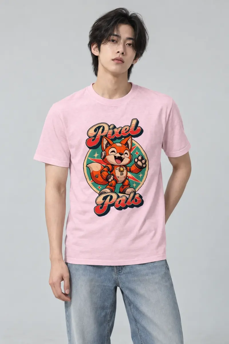 "Pixel Pals" Heavyweight Unisex Crewneck T-shirt | Gildan 5000