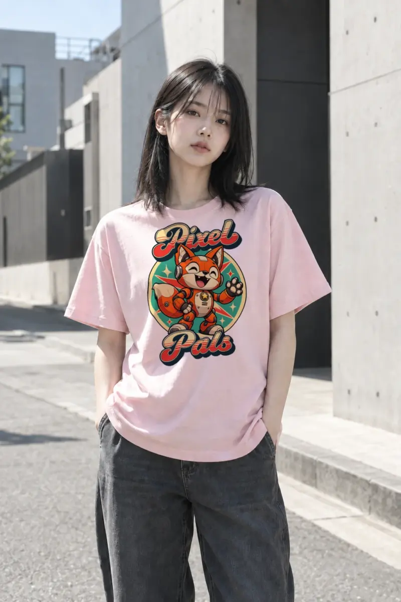 "Pixel Pals" Heavyweight Unisex Crewneck T-shirt | Gildan 5000