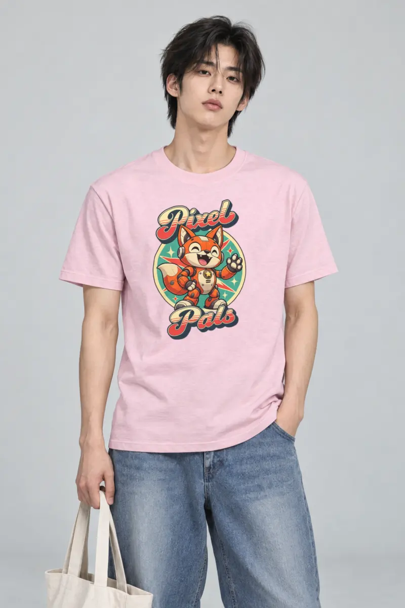 "Pixel Pals" Heavyweight Unisex Crewneck T-shirt