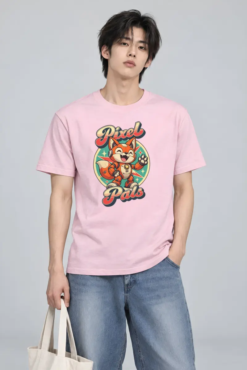 "Pixel Pals" Heavyweight Unisex Crewneck T-shirt