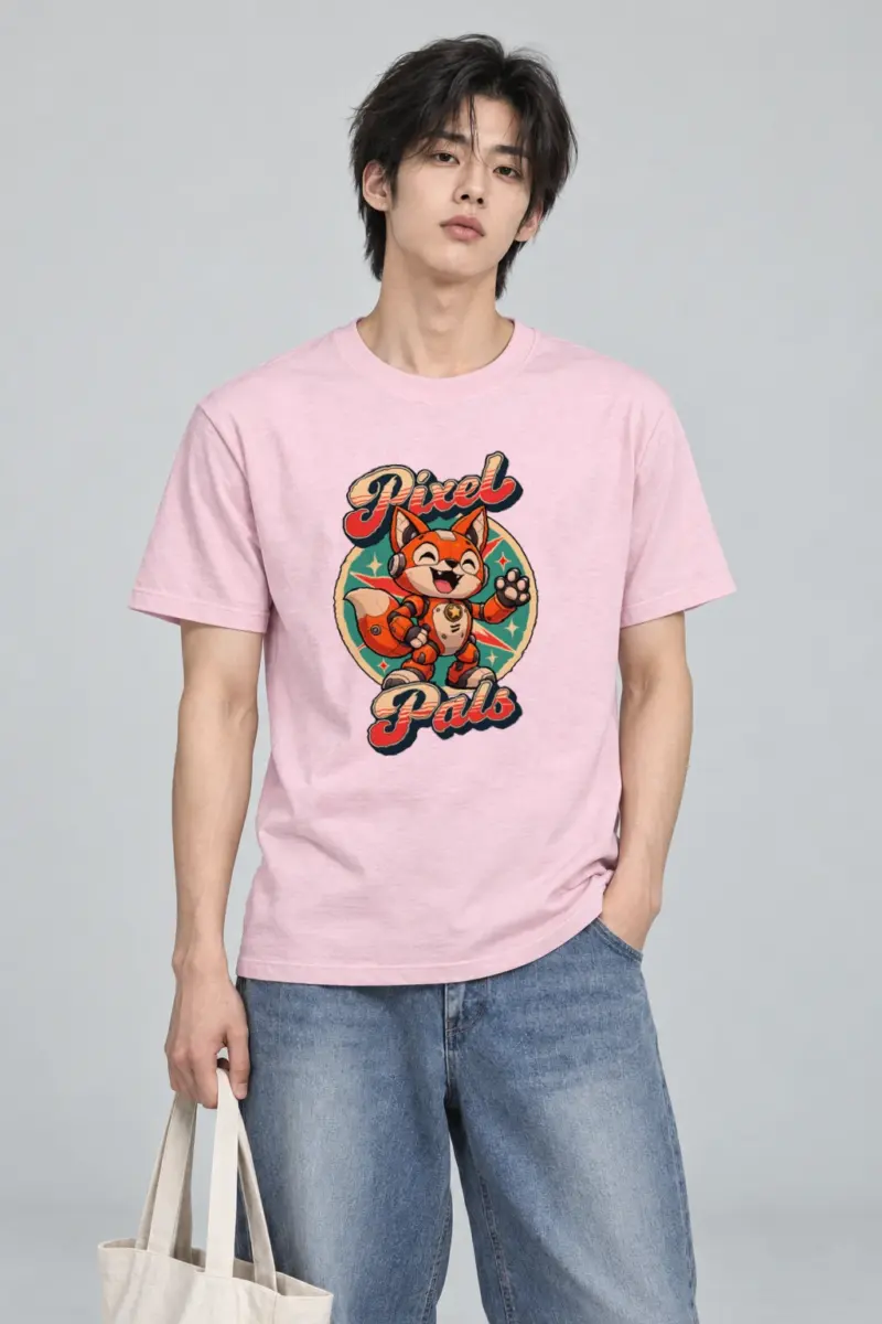 "Pixel Pals" Heavyweight Unisex Crewneck T-shirt