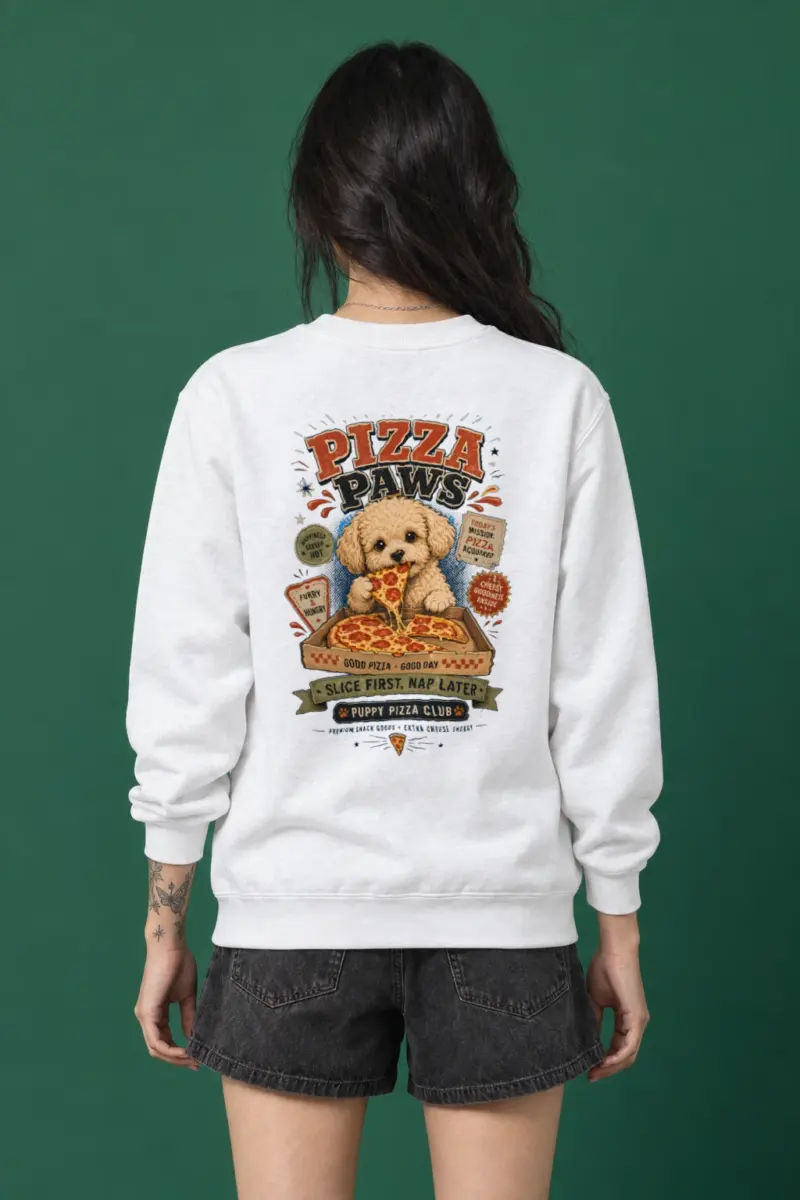 "Pizza Paws" Heavy Blend Unisex Crewneck Sweatshirt