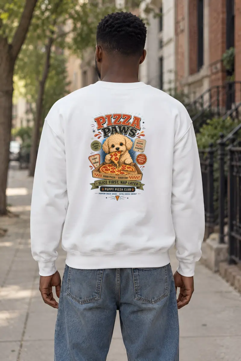 "Pizza Paws" Heavy Blend Unisex Crewneck Sweatshirt
