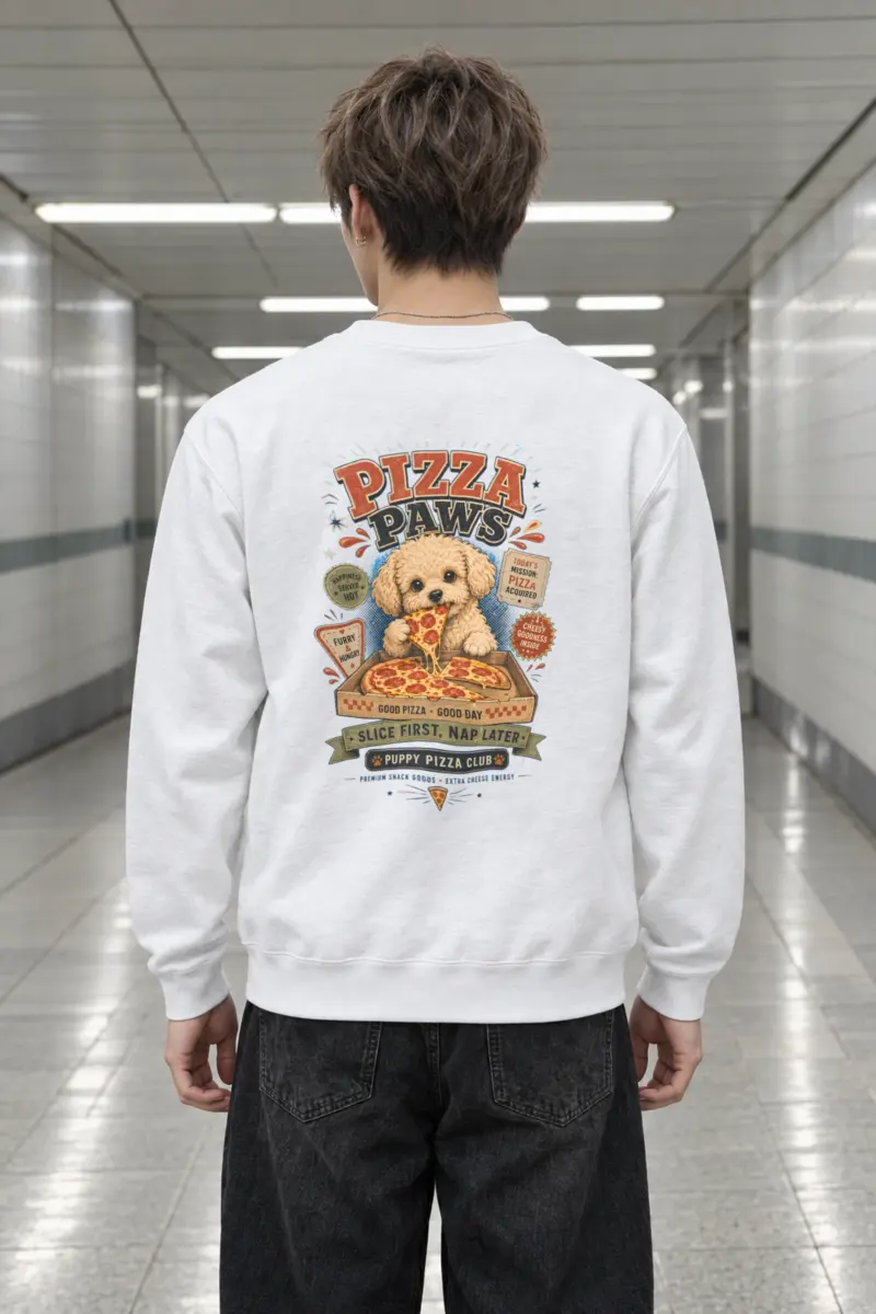 "Pizza Paws" Heavy Blend Unisex Crewneck Sweatshirt