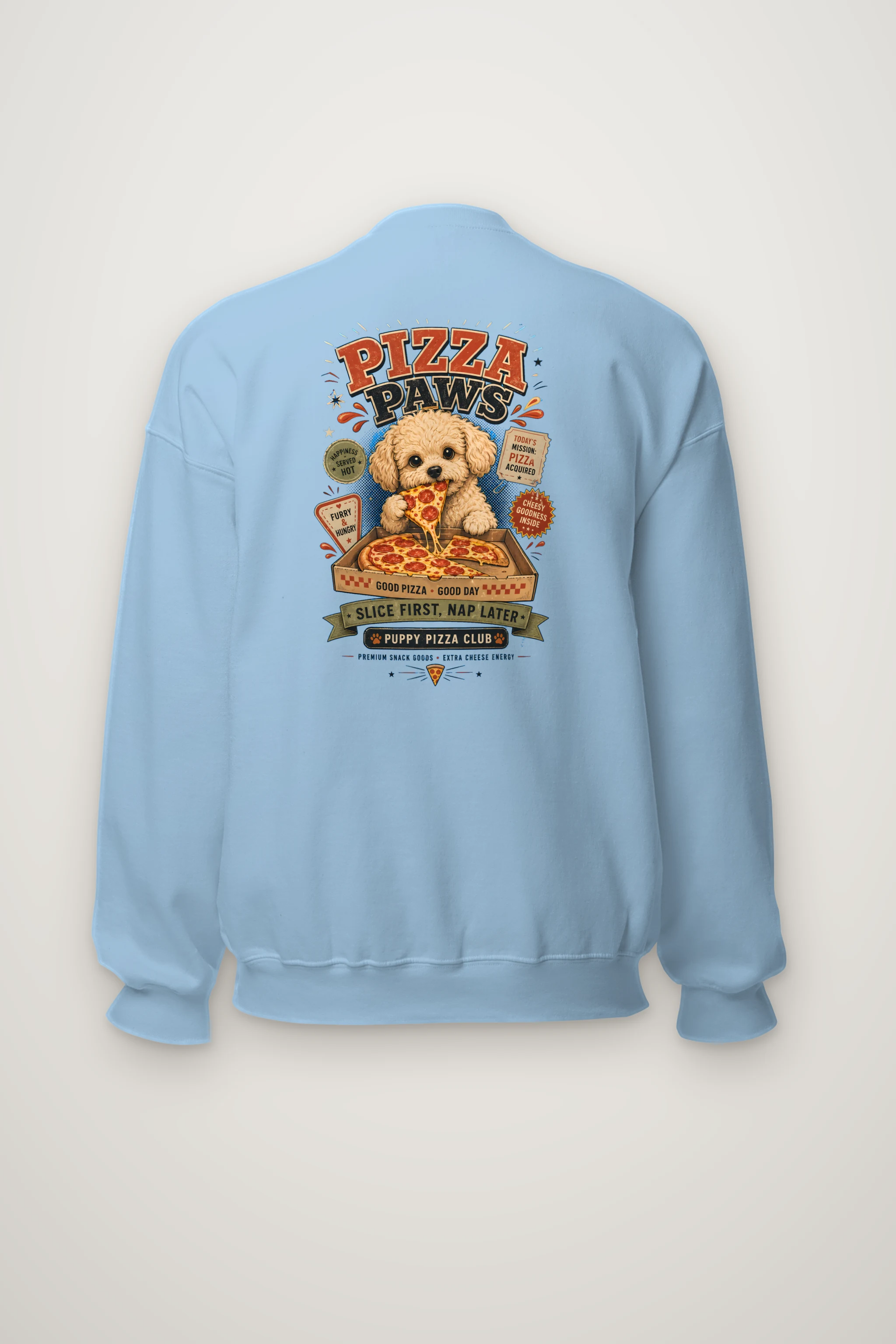 "Pizza Paws" Heavy Blend Unisex Crewneck Sweatshirt