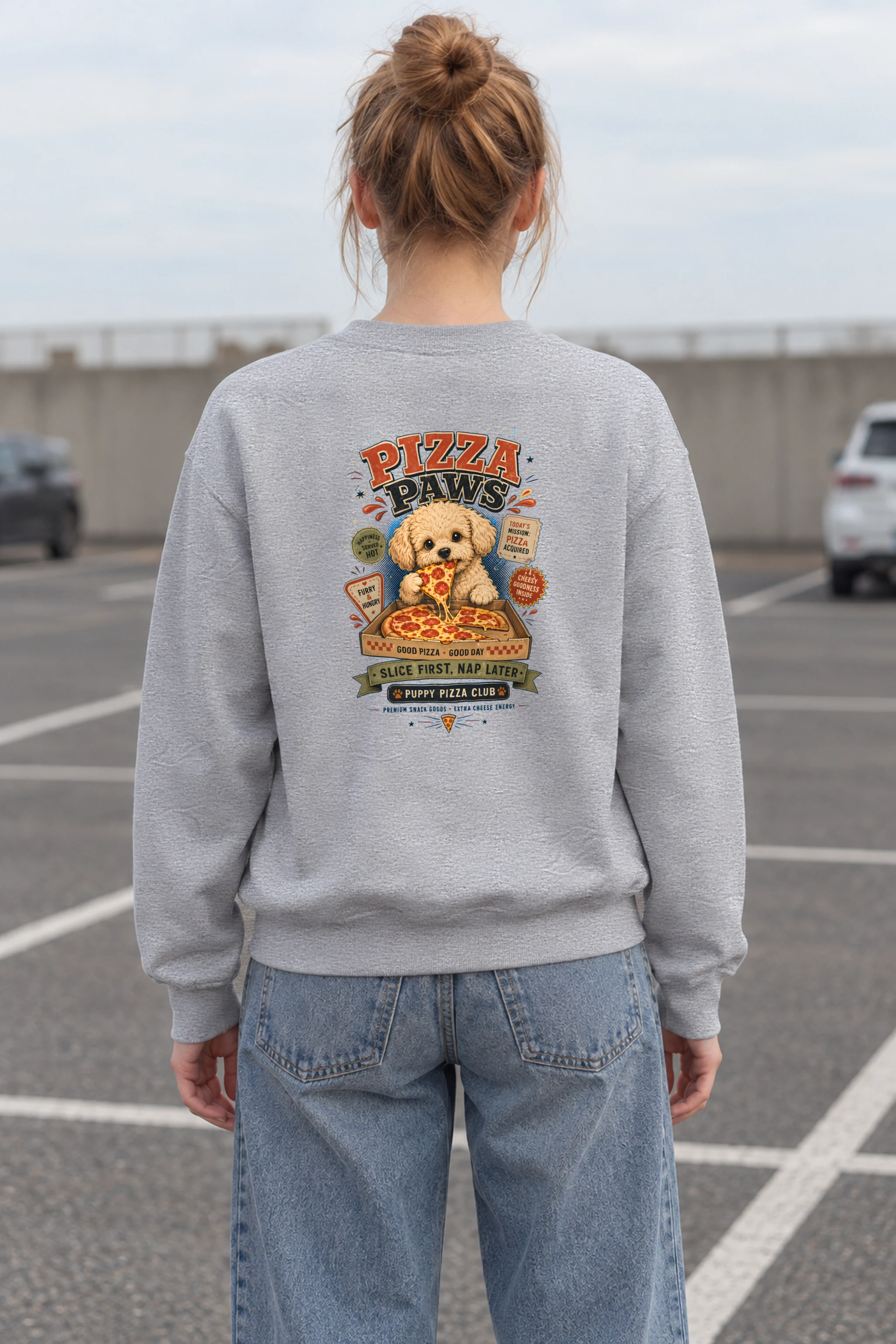 "Pizza Paws" 1 Crewneck Sweatshirt
